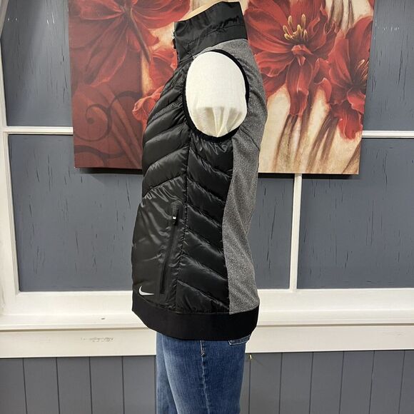 Nike Golf Down Vest Women's Sz Small Black Windproof Full Zip Running Shield - Picture 5 of 10